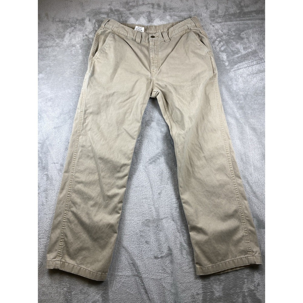 Carhartt Relaxed Fit Cargo Pants‎ Mens 36x30(34x29.5) B151 Workwear Khaki.